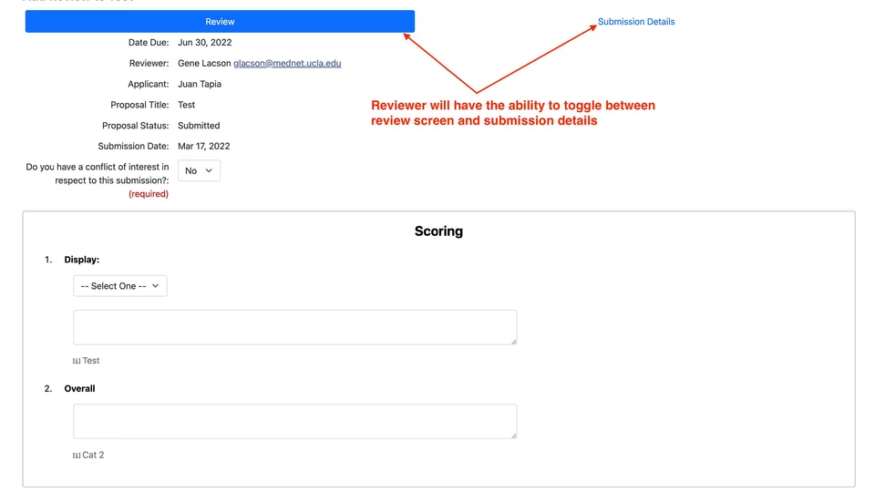 Entering review scoring