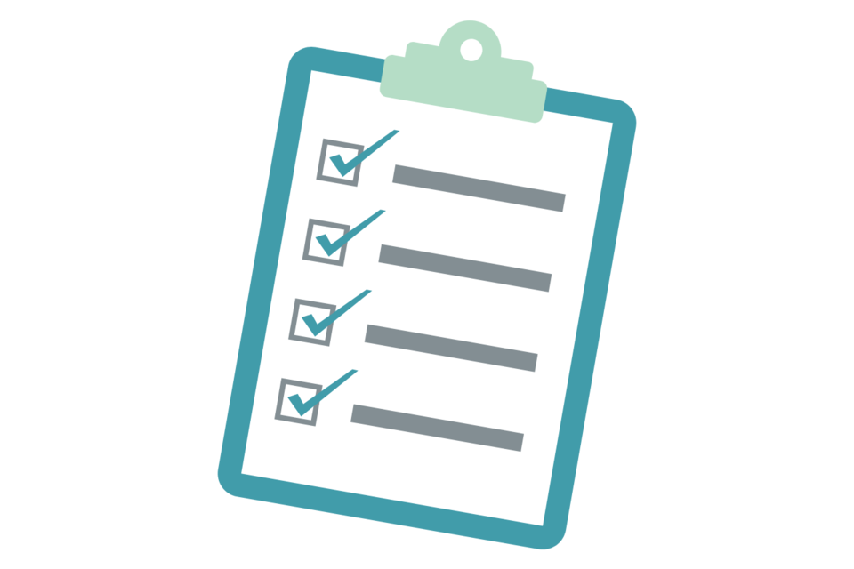 a clipboard with a checklist