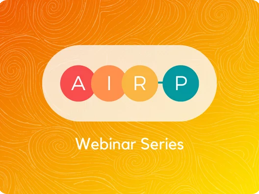 AIR-P Logo against a gradient orange background