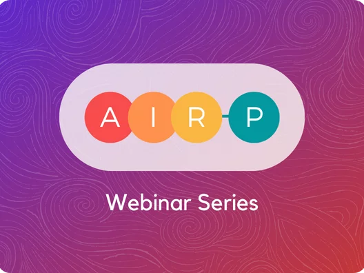 AIR-P Logo against a gradient scarlet background